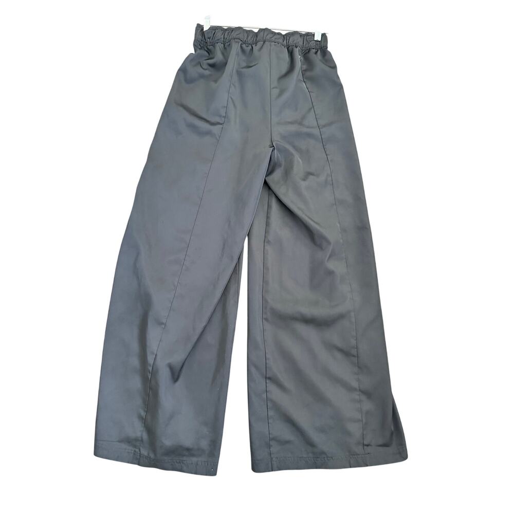 adidas Originals Wide Leg Baggy Satin Cargo Utility Pants in black size small - Picture 5 of 13